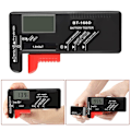 Miniatyrbillede 3 af 5: Digitalt batteritester, Universal batteritester, Batteritester, til AA, AAA, C, D, PP3, 9V, 1,5V, knapcelle batterier - Fungerer uden batterier