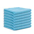 Miniatyrbillede 1 af 5: Sæt med 7 mikrofiberklude, bløde, superabsorberende og fnugfri Sky blue