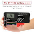 Miniatyrbillede 2 af 5: Digitalt batteritester, Universal batteritester, Batteritester, til AA, AAA, C, D, PP3, 9V, 1,5V, knapcelle batterier - Fungerer uden batterier