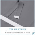 Miniatyrbilde 4 av 5: Dørgardiner Blackout - Selvklebende Tie Up Shades Vindusgardiner Lysblokkerende Isolerende Sidelys, B 66 x H 173 cm, 1 Panel, grå