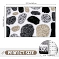 Miniatyrbilde 2 av 4: Sklisikker badematte, ekstra mykt mikrofiber baderomsteppe, maskinvaskbar absorberende gulvmatte 50x80cm (50x80cm, grå)