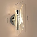 Miniatyrbild 3 av 4: Vägglampa inomhus, 10W kreativt böjt design vägglampa, 3 färgtemperaturer RA≥85 inomhusväggbelysning för sovrum vardagsrum kök hall