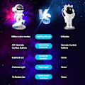 Miniatyrbillede 2 af 5: Astronaut Galaxy Projektor med Højttaler, 4K HD Smart Natlampe til Børn med RGB Justering/Hvid Støj/Bluetooth/Timer