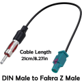 Miniatyrbillede 2 af 5: 2 stk. Universal Bil Stereo FM AM Radio Antennekabel - Fakra Z Han til Hun til DIN Stik Adapterkabel til Bil Audio CD Media Afspiller