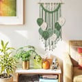Miniatyrbild 3 av 5: Macrame Väggbonad Boho Blad Vävd Gobeläng, Bohemian Chic Hem Väggkonst Dekorationer