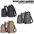 Miniatyrbillede 5 af 5: Canvas Rejse Duffles, Rejsetasker Overnatning Weekendtasker Carry On Skulder Tote Taske Rygsæk grey M