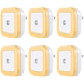 Miniatyrbilde 1 av 5: Nattlys Plug-in [6-pakning] Smart Dusk to Dawn Sensor, Automatiske nattlys, Varm hvit Warm White 2.1"D x 0.9"W x 2.1"H