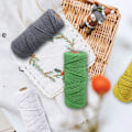 Miniatyrbild 3 av 5: 4 st, 3mm x 10m DIY-garnrulle Rustik String Bomullsrep för Stickning, Heminredning, Inpackning
