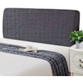 Miniatyrbild 1 av 5: Stretch Huvudgavelöverdrag Vadderat Huvudgavelöverdrag Tvättbart Dammsäkert Jacquard Skyddsöverdrag för Enkelsäng Dubbelsäng King Size-sängar (150-170 cm, Mörkgrå)