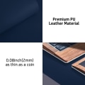Miniatyrbilde 2 av 5: Skrivebordsunderlag i skinn, sklisikkert PU-skinn skrivebordsunderlag, skrivebordsunderlag for bærbar PC, vanntett skriveunderlag for kontor og hjem Dark Blue 23.6" x 13.7"