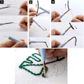Miniatyrbillede 5 af 6: Serie af Scenery Punch Needle Broderi Starter Kits Punch Needle Værktøj Tråder Stof Broderi Hoop Garn Tæppe Punch Needle Gril 9.45 x 8.94 x 0.39
