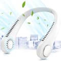 Halsventilator, bærbar håndfri bladløs mini-ventilator med 360° kølende luftstrøm, USB-genopladelig med 3 vindhastigheder White