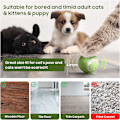 Miniatyrbild 5 av 5: Interaktiv kattstjärna leksak boll husdjur leksak boll med LED-ljus automatisk roterande intelligent för katt inomhus, USB-laddningsbar (mintgrön)