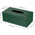 Miniatyrbild 2 av 5: 9,4x4,7x3,7 Vävnadsboxskydd, PVC Läder Rektangel Vattentät Servett Pappershandduk Dispenser Hållare för Bänkskiva Hemmakontor