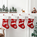 Miniatyrbilde 2 av 5: 4-pakning Personlige Snøfnugg Velsignelse Monogram Julestrømper for Juletre Peis Hengende Dekor Part