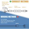 Miniatyrbillede 4 af 5: RJ45 Ethernet-kabel 2 stk. Netværksadapter Ethernet Splitter Adapter