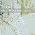 Miniatyrbild 2 av 5: Spetsdörrgardin, 60cm x 180cm Halvtransparenta Fönstervolanggardiner, Broderad Gardin för Heminredning Vardagsrum Sovrum