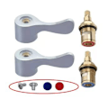 Miniatyrbilde 1 av 5: 4 stk. keramisk kranhode med metallspak, keramisk patron blandebatteri 1/2 20 hakk keramisk skivehode for varmt og kaldt vann