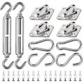 Miniatyrbilde 1 av 5: M6-1 Markisefestesett, Kraftig Rustfritt Stål Skyggeseil Hardware Kit for Hage, Trekant & Firkant, Rektangulær