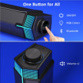 Miniatyrbilde 4 av 5: Bluetooth-høyttalere for PC-datamaskin, dataspill, lydplanke, USB