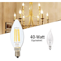 Miniatyrbilde 2 av 3: 1 stk C35 E14 Sokkel 4W LED Energibesparende Dimbar Filament Lyspære