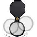 Miniatyrbilde 4 av 5: 1 stk Svart 10x Mini Lommeforstørrelsesglass, Foldbar Lomme