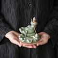 Miniatyrbillede 5 af 5: 1 stk. (Grøn) Keramik Røgelsespindholder - Håndlavet Længde