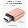 Miniatyrbillede 3 af 5: Roseguld USB C til USB Adapter 2-pak USB C Han til USB3 Hun