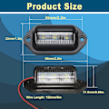 Miniatyrbillede 2 af 5: Pakke Xenon Hvide LED Nummerpladelygter, 12V-24V DC Vandtæt 6-SMD Nummerplade Baglygte, til Lastbil, SUV, Tr