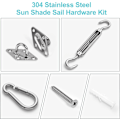 Miniatyrbilde 2 av 5: M5 Markise Monteringssett, Kraftig Rustfritt Stål Solseil Hardware Kit for Hage, Trekant & Firkant, Rektangulær