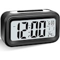 Miniatyrbild 1 av 5: Digital väckarklocka, LED-ljus väckarklocka, batteridriven tyst väckarklocka med stora siffror för barn flickor pojkar tonåringar vuxna, väckarklocka