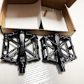 Miniatyrbillede 3 af 5: Pdaler til flade pedaler, nye holdbare skridsikre flade pedaler i aluminium, hybride flade pedaler til landevejscykler til 9/16 tommer