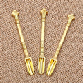 Miniatyrbillede 4 af 5: 10 stk. (guld+sølv) miniskeer, spader, skeer, bestik