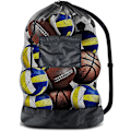 Miniatyrbilde 2 av 5: 1 Svart Oversized Mesh-pose med snor, Vanntett Oppbevaring