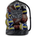 Miniatyrbillede 2 af 5: 1 Sort Oversized Drawstring Mesh Taske, Vandafvisende Opbevaring