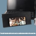 Miniatyrbillede 3 af 5: 2 stk. TV Top Hylde Skærm Rack Foldbart Monitorstativ (Hvid) Skærmhylde Justerbar TV Computer Monitor Opbevaring R