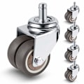 Pikkukuva 1 / 5: 5 kpl 50 mm:n kaksipyöräisiä toimistotuolin pyöriä 11 mm * 22 mm, toimistotuolin pyörät, hiljainen ja tasainen liuku, kääntyvät pyörät