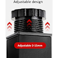 Miniatyrbillede 3 af 5: 4 stk. (5 cm/2 tommer) Højdejusterbare møbelben i aluminiumslegering, sofabordsben, vaskeskabsben til badeværelset, 5-40 cm, mat sort, med skruer