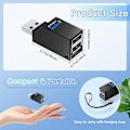 Miniatyrbillede 2 af 5: USB Hub, 3 Port Høj USB 3.0 Hastigheds Splitter Plug and Play Bus Drevet til MacBook, Mac Pro/Mini, iMac, Surface Pro, XP