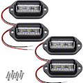 Miniatyrbillede 1 af 5: Pakke Xenon Hvide LED Nummerpladelygter, 12V-24V DC Vandtæt 6-SMD Nummerplade Baglygte, til Lastbil, SUV, Tr