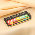 Miniatyrbilde 2 av 5: 1 svart sosial batteripinne - morsom sosial stemningspinne for 7 dager