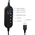 Pikkukuva 3 / 5: 1 kpl USB-kuulokkeet melunvaimennusmikrofonilla, USB-johdollinen