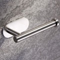 Pikkukuva 1 / 5: Hopeanvärinen WC-paperiteline, Premium-laatuinen poraamaton WC-paperiteline, ruostumattomasta teräksestä valmistettu seinään kiinnitettävä WC-paperirulla
