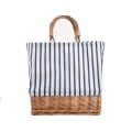 Miniatyrbilde 1 av 5: Bærbar piknikkurv, kurvvev Tote Canvas Bag med to