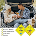 Pikkukuva 2 / 5: 2-osainen autotarra, irrotettavat turvavaroitustarrat autoon
