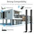 Miniatyrbillede 5 af 5: 2 stk. SMA 4G LTE Antenne SMA Han Mobil WiFi Antenne 10dBi Høj Forstærkning Router Antenne Signalforstærker til Mobil Hua