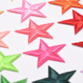 Miniatyrbillede 4 af 4: 33 flerfarvede pentagram broderede mærker 3,5 cm,