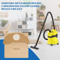 Miniatyrbilde 4 av 5: WD2 Papirfilterposer til Kärcher WD2 MV2 A 2003/2024/2054 Støvsuger, 10-pakning, erstatter WD2 poser 6.904-322.0