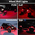 Miniatyrbillede 3 af 5: 10 stk. LED Rock Lights, LED Skærmlys, Hjulbuelamper, LED-lys til lastbiler, golfvogne, Jeep Wrangler, RZR,