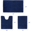 Miniatyrbilde 4 av 5: Ultramyk og sklisikker absorberende chenille-baderomsmatte 3 deler
